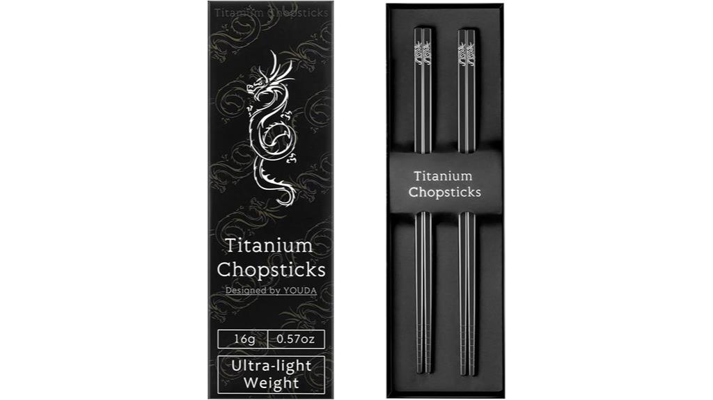 set of two titanium chopsticks