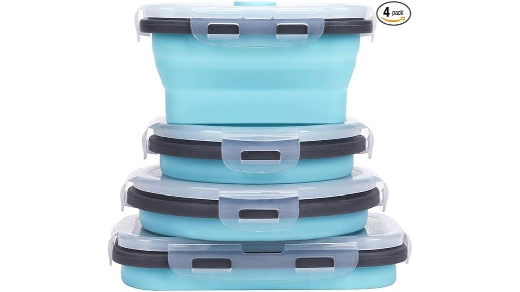 silicone collapsible food containers