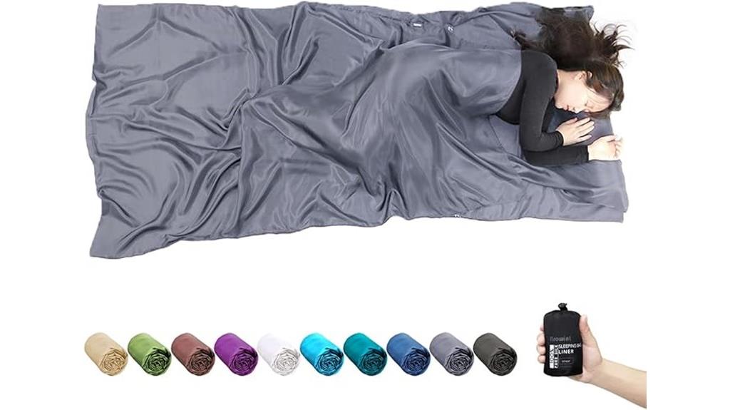 silk travel sleeping liner