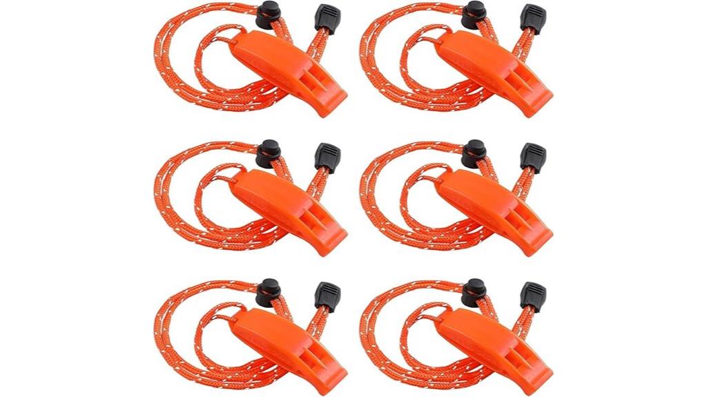 six piece safety whistles