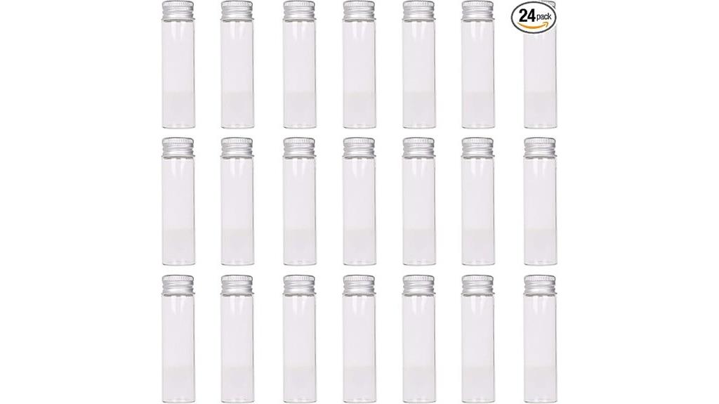 small glass bottles with lids