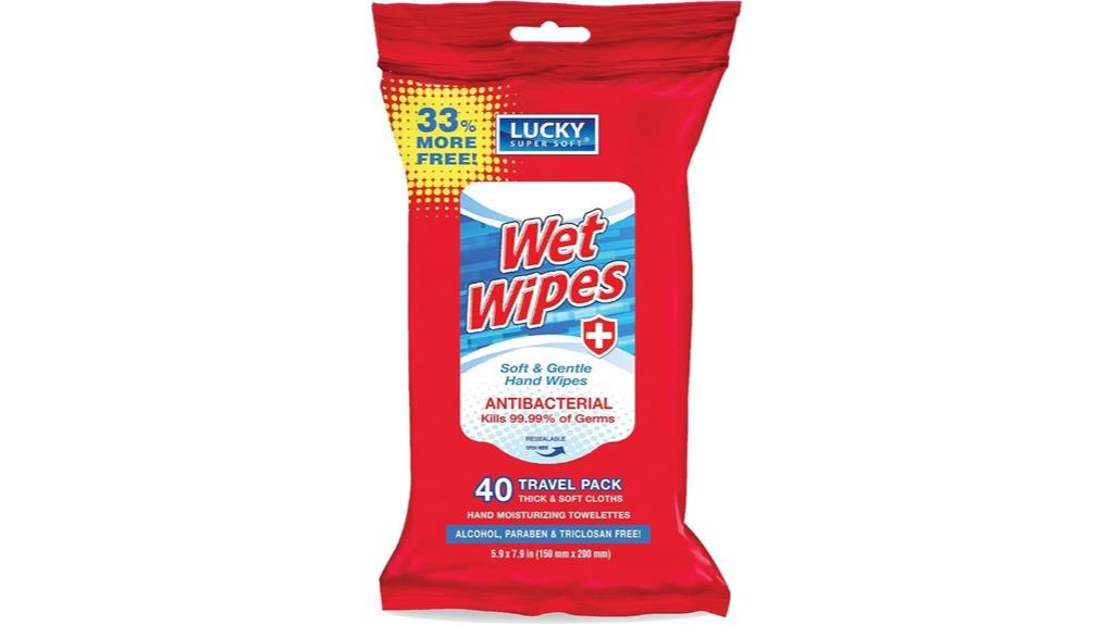 soft antibacterial wet wipes