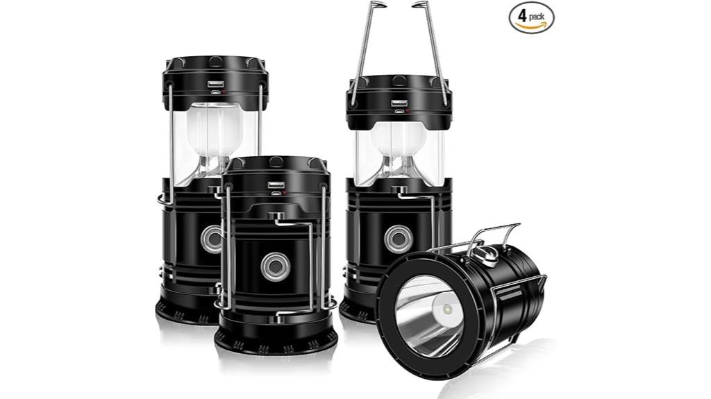 solar camping lantern pack
