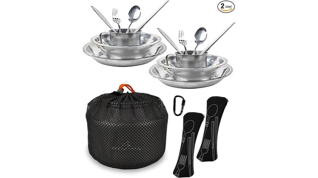 stainless camping mess kit