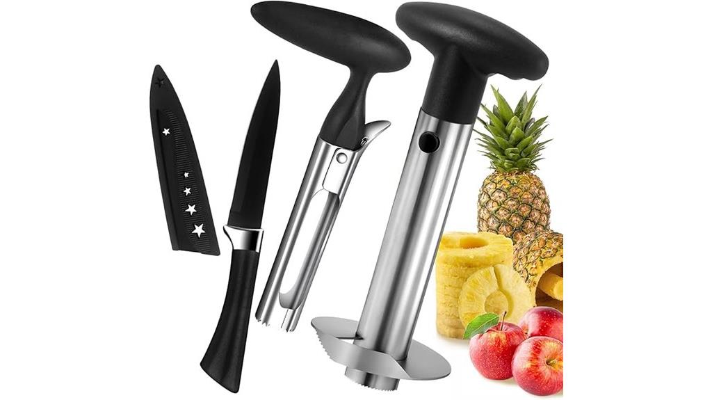 stainless pineapple slicing tool