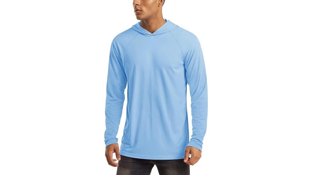sun protection hooded t shirt