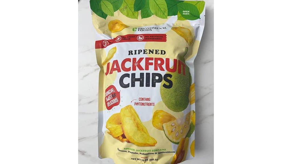 sweet dried jackfruit chips