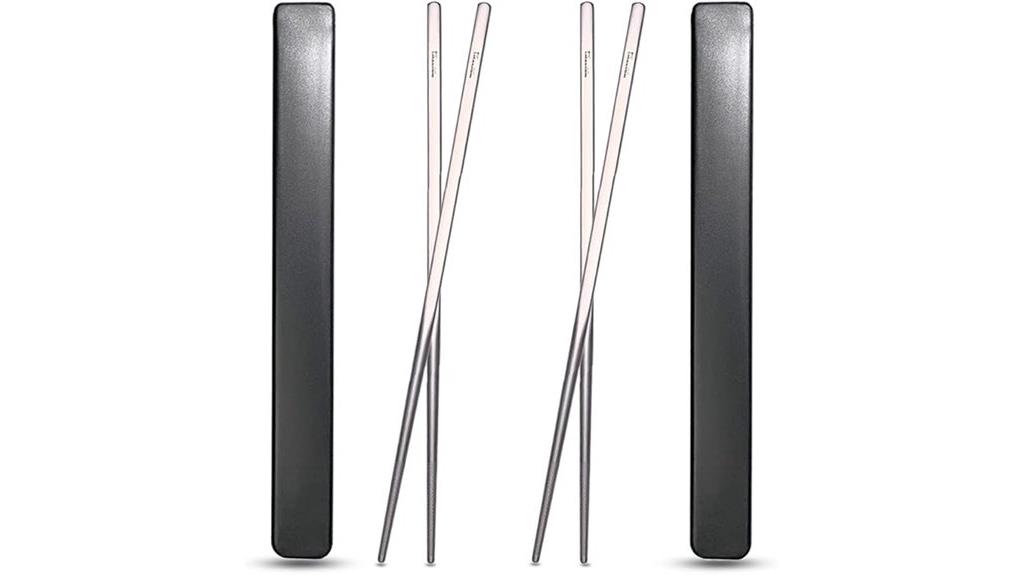 titanium 2 pair chopsticks