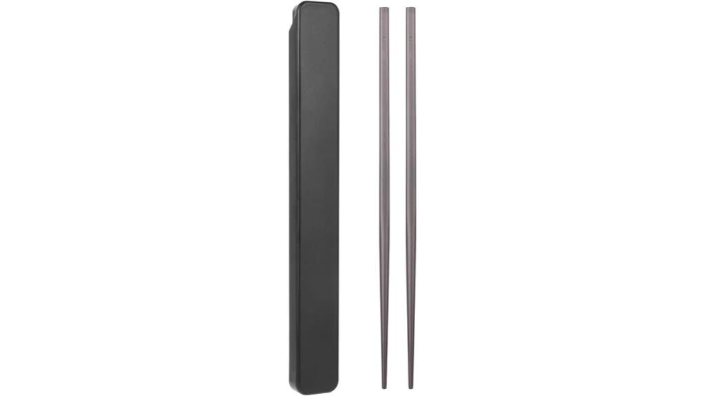 titanium chopsticks with case