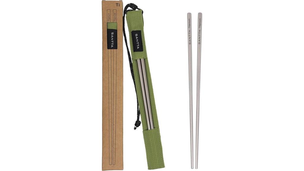 titanium travel chopstick set