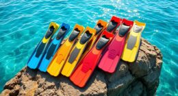 top short blade snorkel fins