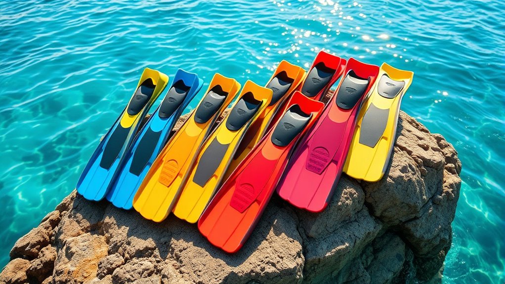 top short blade snorkel fins