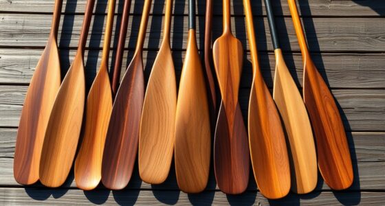 top wooden outrigger canoe paddles