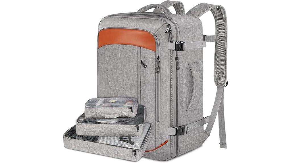 travel backpack with cubes