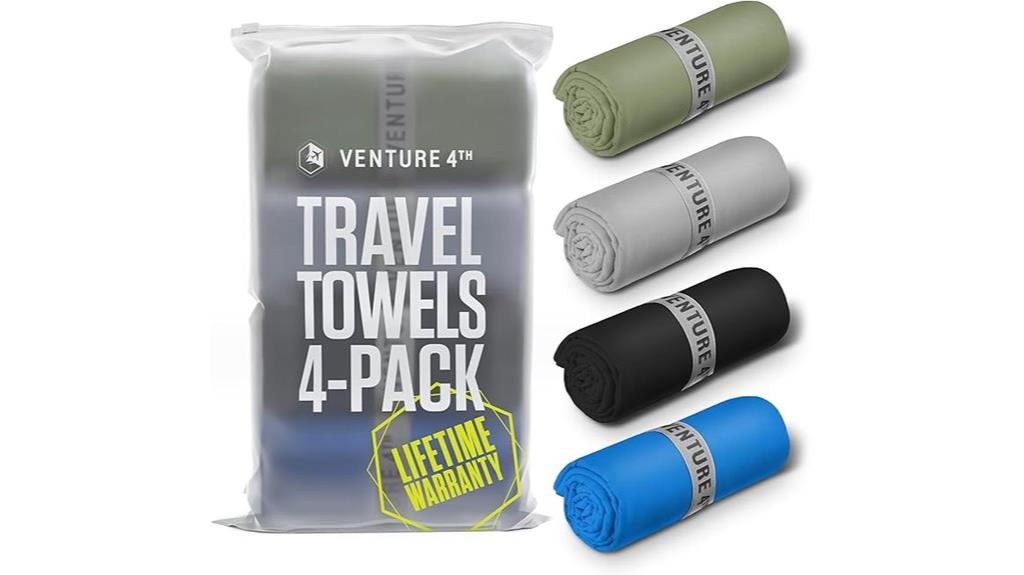 travel sized microfiber towel set