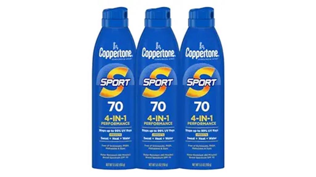 triple pack sunscreen spray