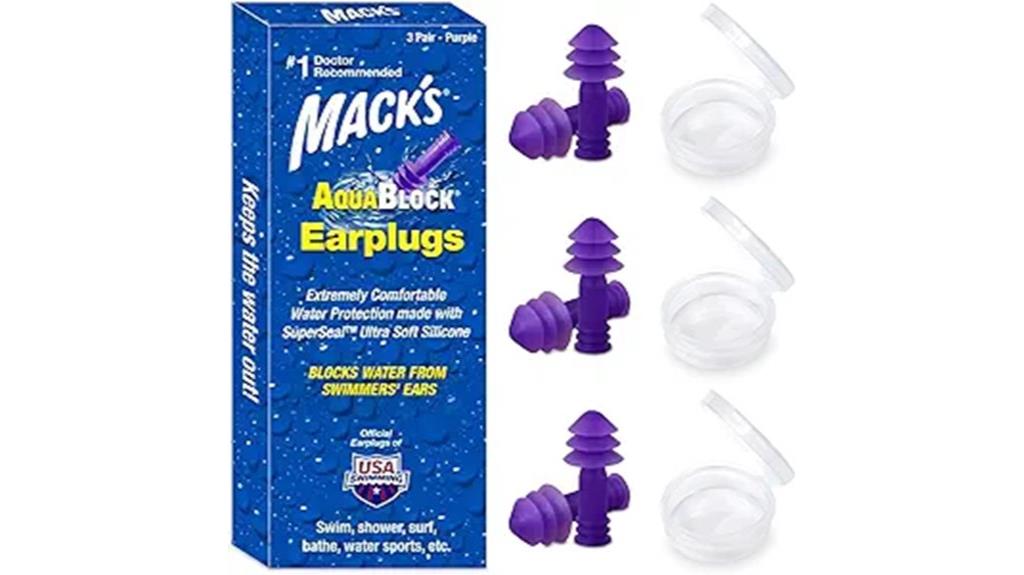 triple pack waterproof earplugs