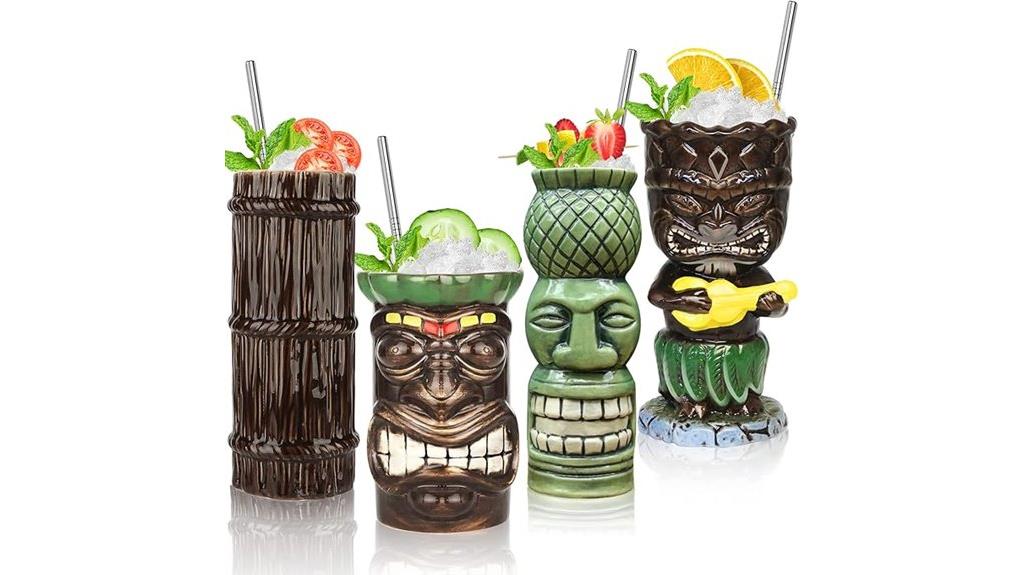 tropical ceramic drink mugs