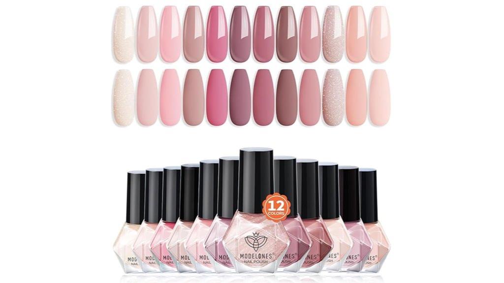 twelve color nude glitter
