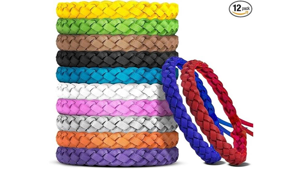 twelve mosquito repellent bracelets