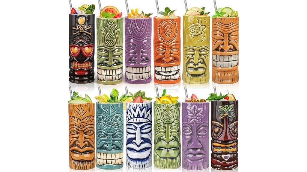 twelve tiki mug set