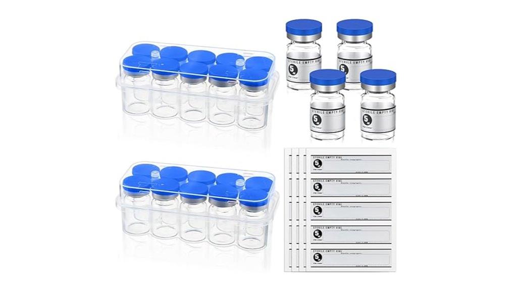 twenty sterile vial set