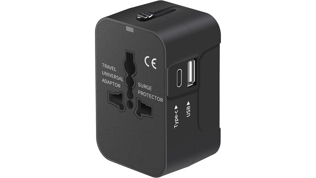 universal travel adapter with usb c