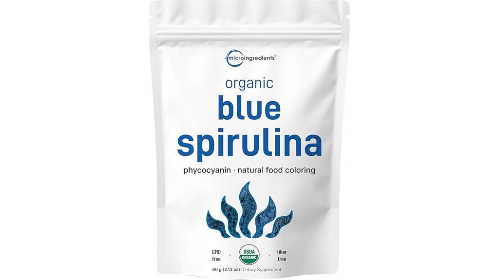 vegan organic blue spirulina