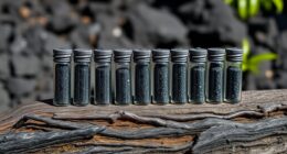 volcanic black sand souvenir vials