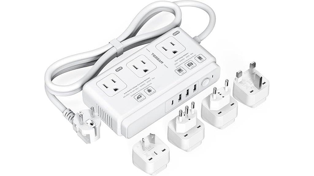 voltage converter with multiple plugs