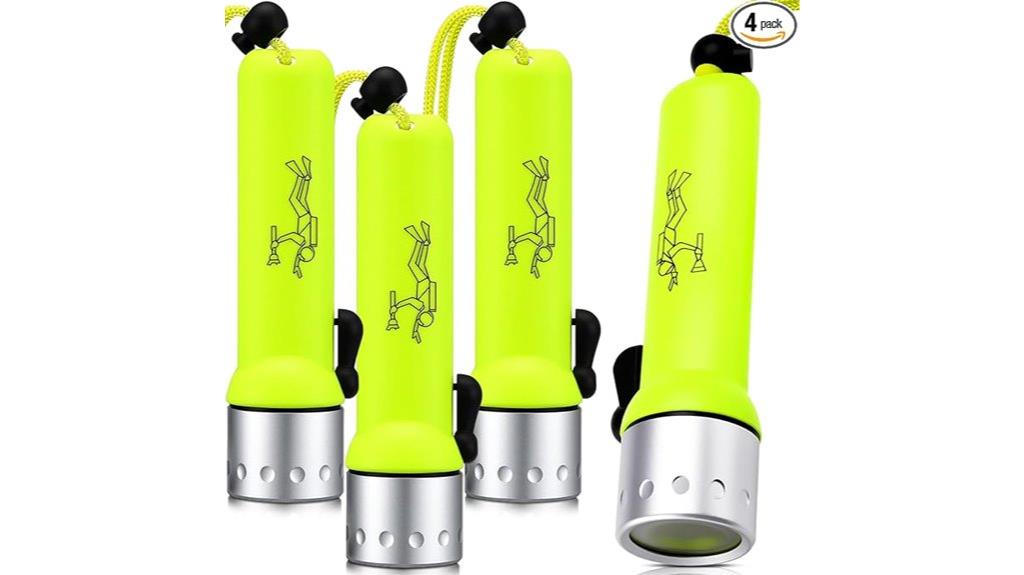 waterproof diving flashlight pack