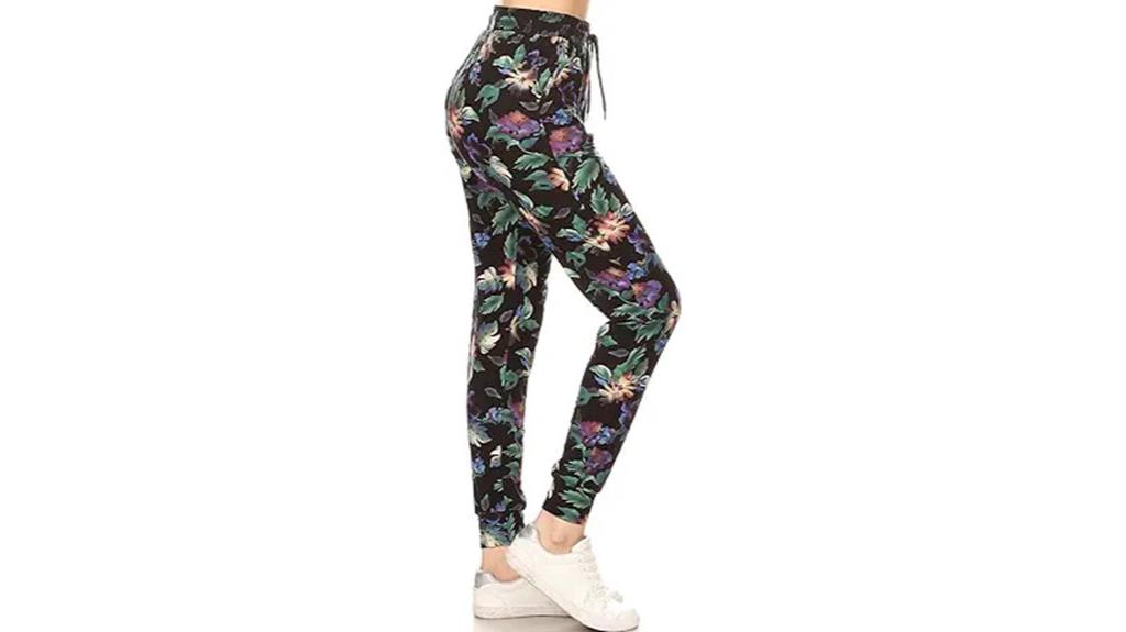 women s print high waist joggers