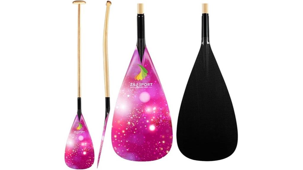 wooden shaft canoe paddle
