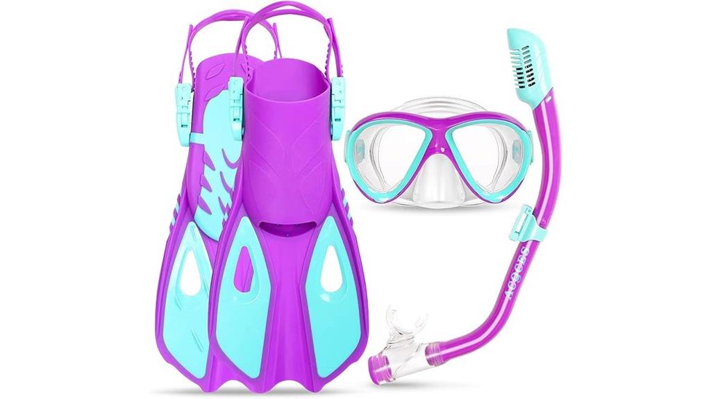 youth snorkel mask fins