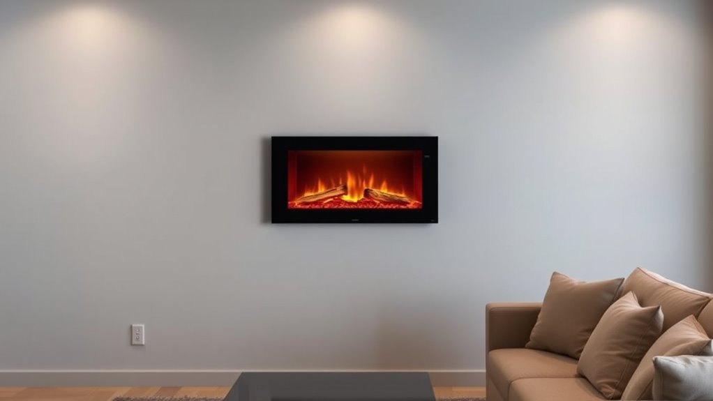 apartment friendly electric fireplace features