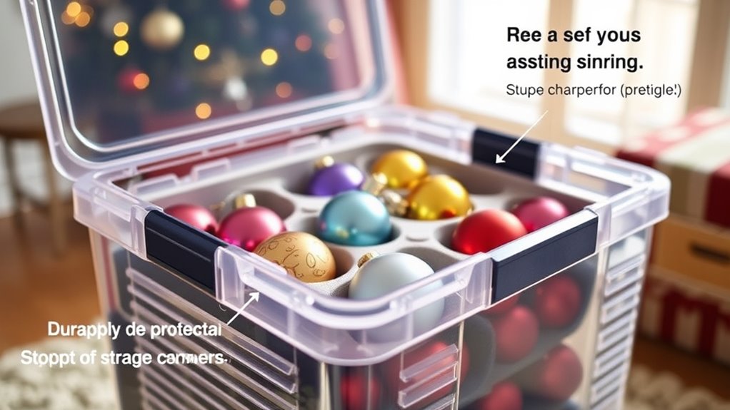 durable shockproof ornament containers