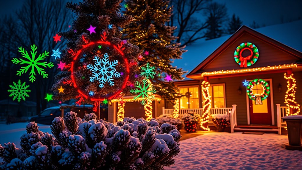 outdoor christmas light projectors