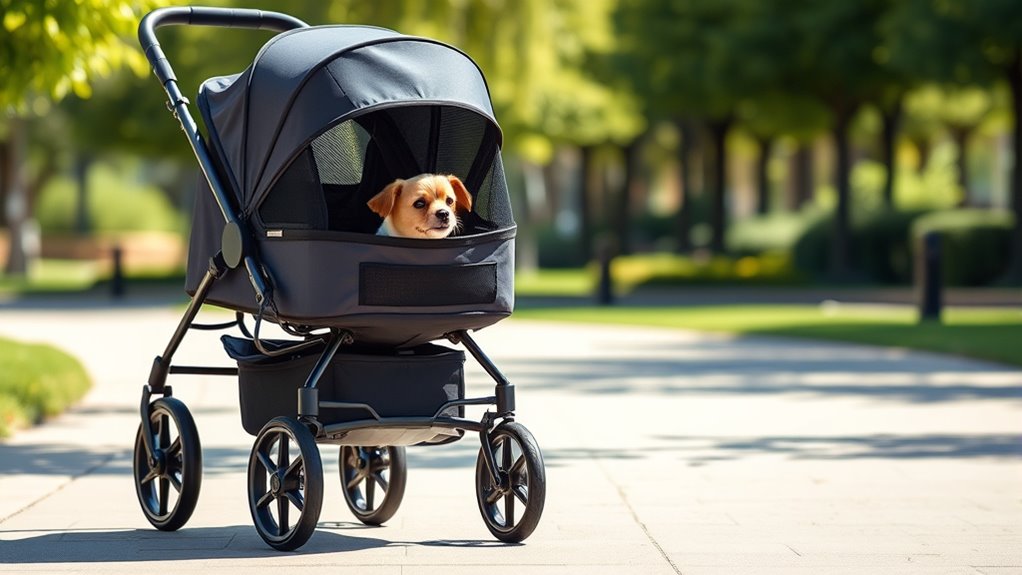 pet stroller safety features