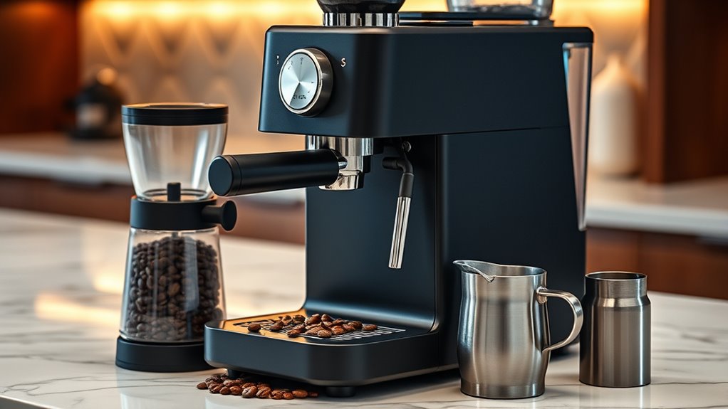 premium coffee machines with grinders