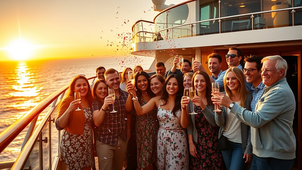 celebrating achievements on board