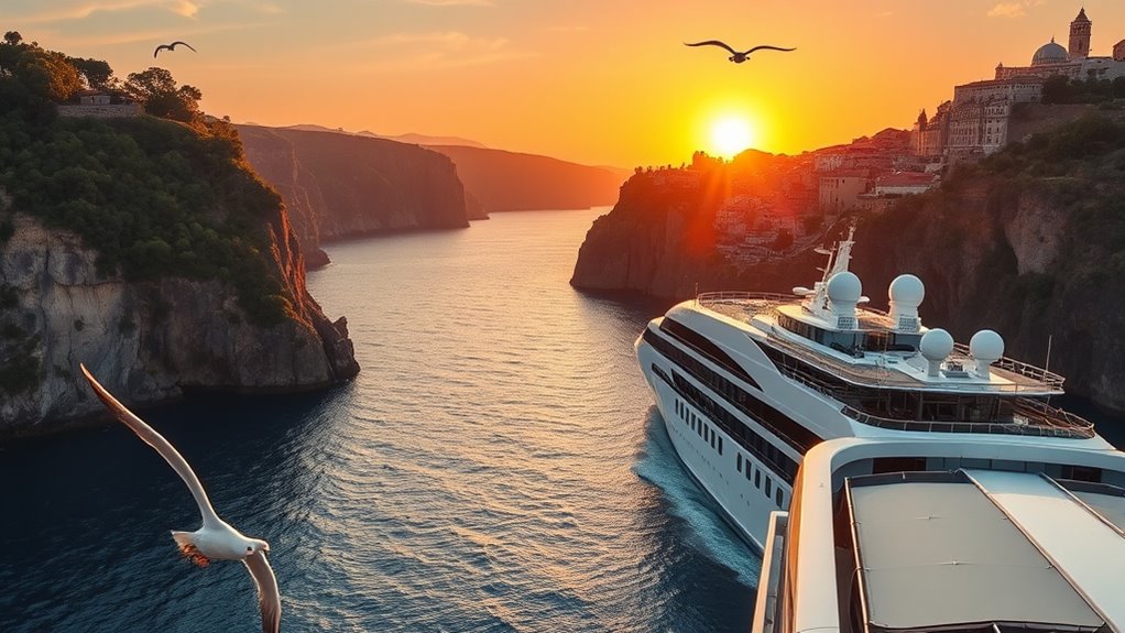 cruises along iberian coastline