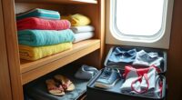 efficient cruise gear storage