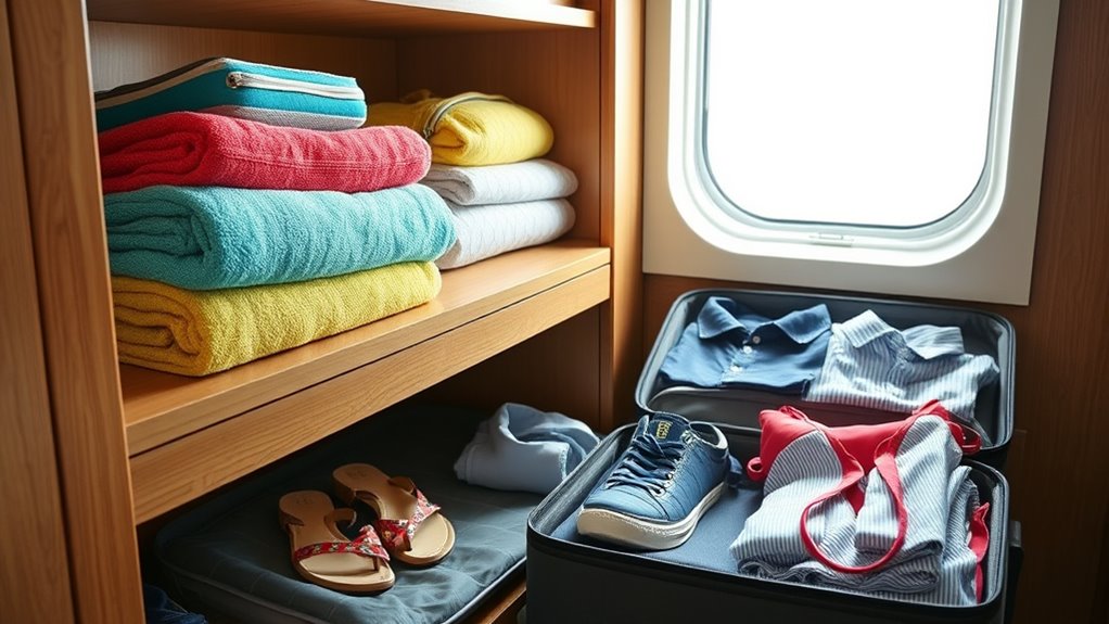 efficient cruise gear storage