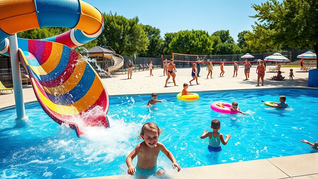 pools slides sports outdoor