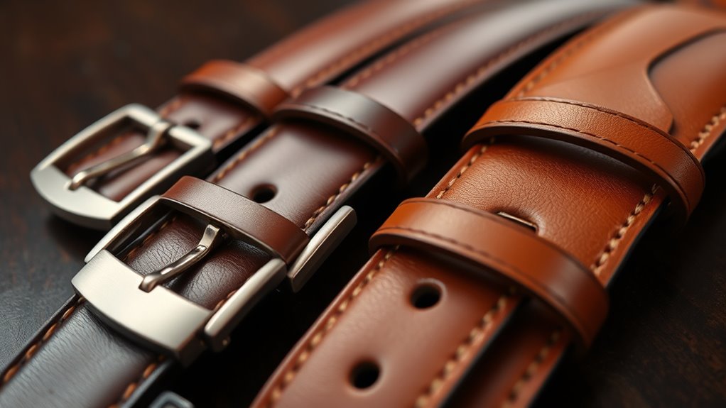 premium leather belt selection