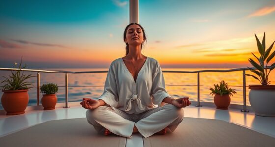 relaxed mindfulness at sea