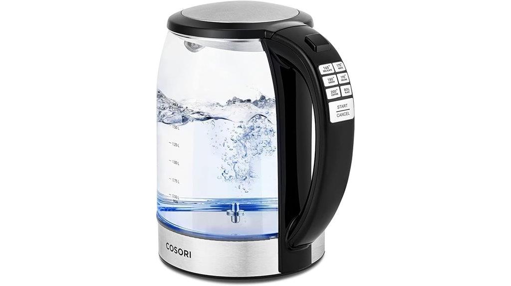electric kettle with temperature presets