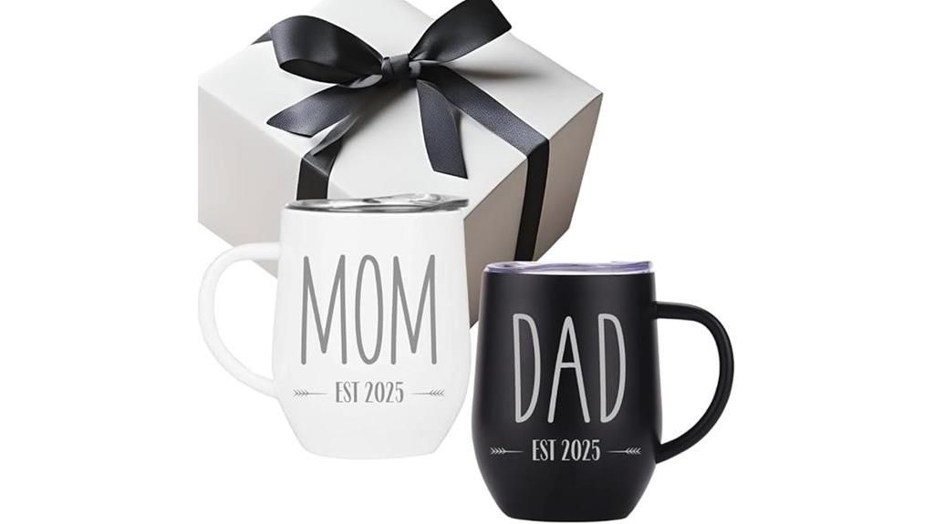 engraved pregnancy coffee tumblers