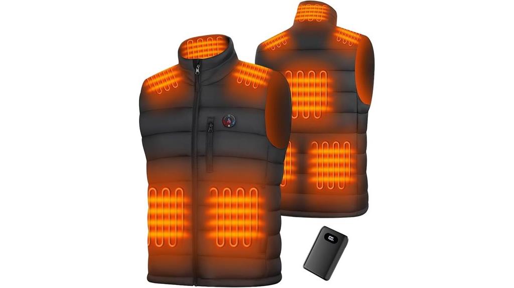 men s heated vest with large battery