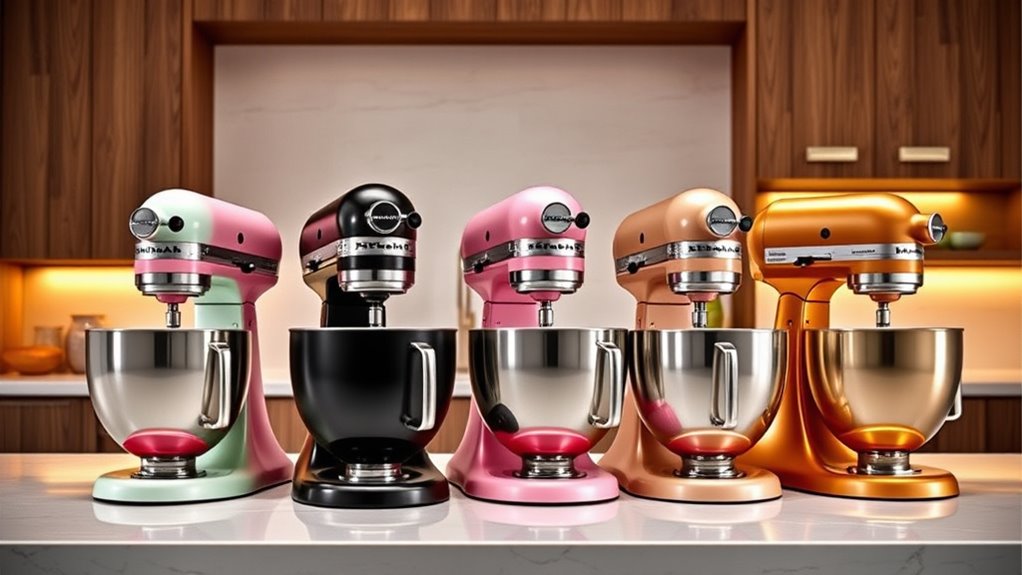top kitchenaid mixer colors